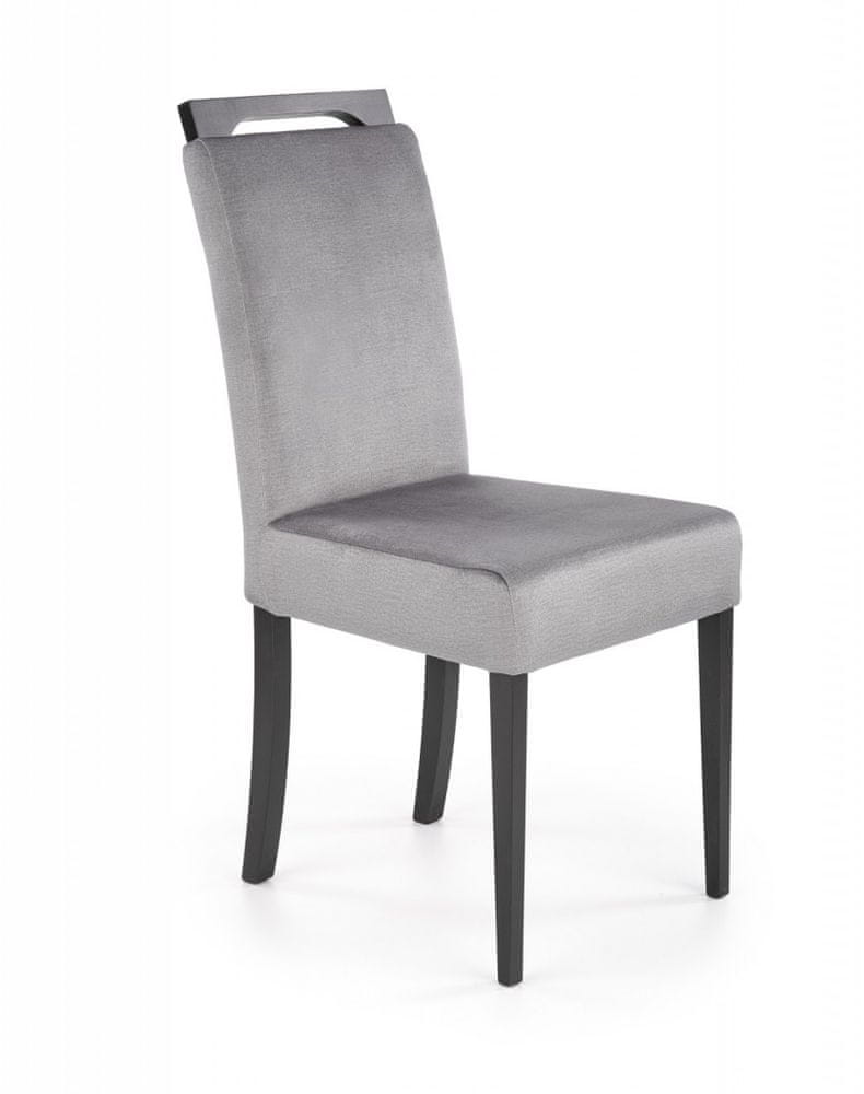 Halmar Drevená stolička Clarion 2, čierna / monolith 85